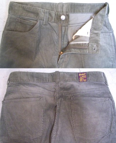 画像2: Deadstock 1960-70'S BIG SMITH Buckaroo SLIM FIT Corduroy Pants USA製