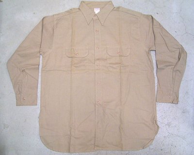 画像1: Deadstock 1960'S TrentonLOT:273 Cotton Twill  Work Shirts マチ付　USA製 