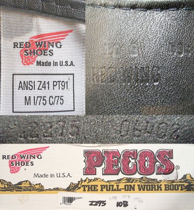 画像2: Deadstock 1993-94'S RED WING 2275 Pecos Boots STEEL TOE USA 箱付