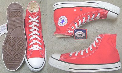 画像1: Deadstock 1990'S CONVERSE ALL STAR HI  RED USA製 箱付