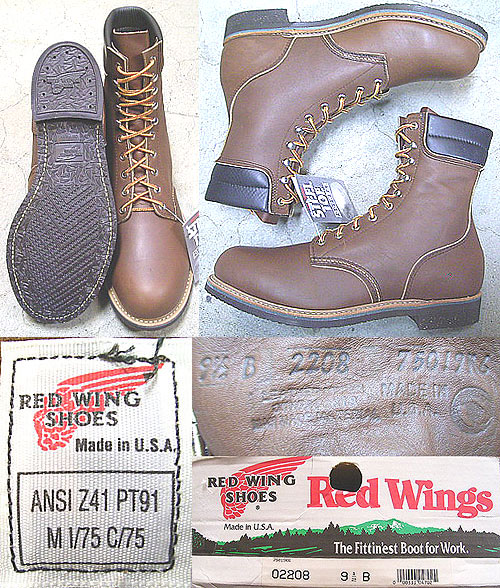 Deadstock 1990-95'S RED WING 2208 Steel Toe(PT83/91) Made in USA ...