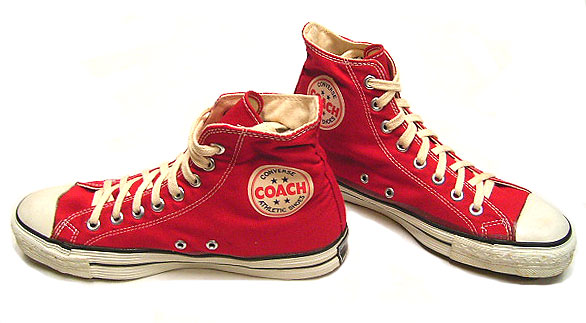 Deadstock 1970'S(Late) CONVERSE COACH HI RED CANVAS USA製 箱付 