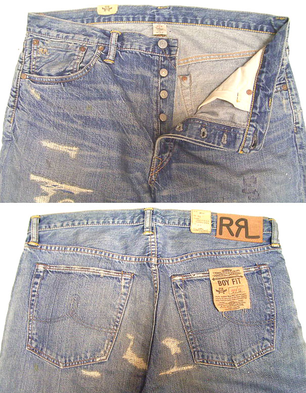 Double RL(RRL) BOY FIT Rugged JEANS ダブルアールエル Vintage加工 