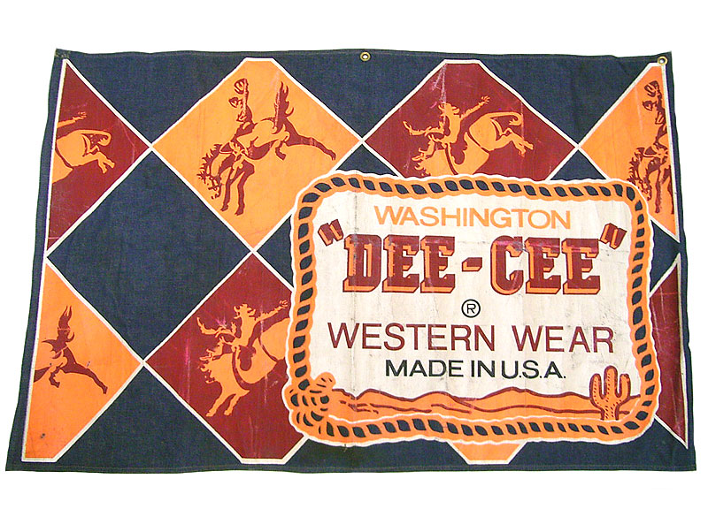 WASHINGTON DEE CEE Western Wear Denim Banner 1960'S デニム・バナー