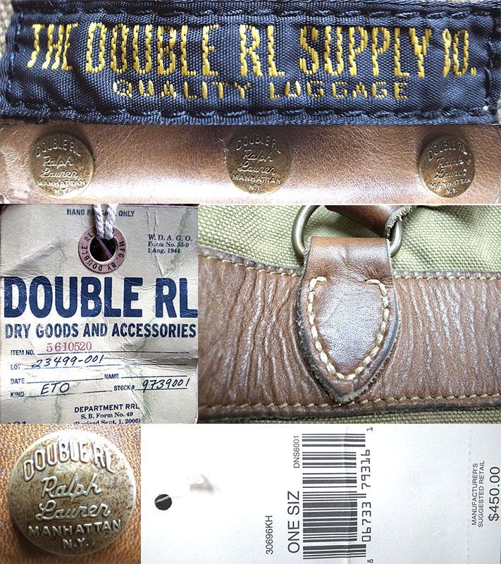 Double RL(RRL) Garment bag (ダック×本革)ダブルアールエル ...