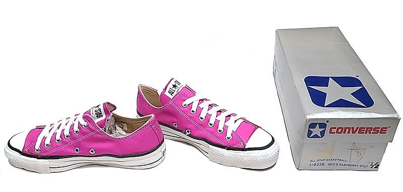 Deadstock 1980'S(Late) CONVERSE ALL STAR OX RASPBERRY USA製 銀箱