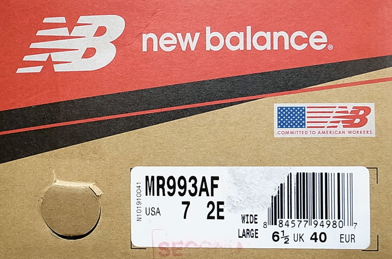 New Balance MR993AF(US.AIR FORCE/米空軍) Navy Made in USA 箱付 ...