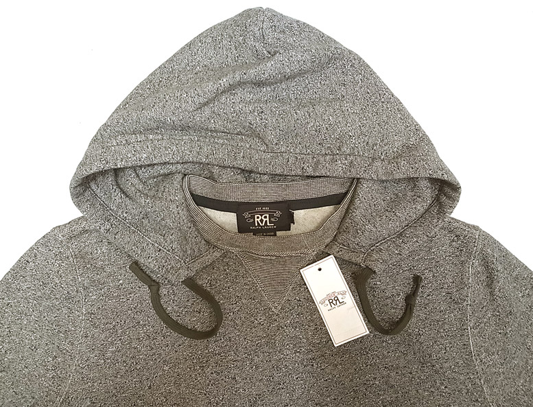 Double RL(RRL) Salt&Pepper Hoodie ダブルアールエル 前V 霜降り後付