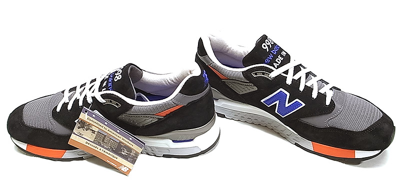 New Balance M998HL 黒ｘ灰ｘ青x赤 Made in USA ニューバラ アメリカ製 
