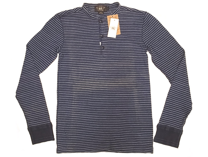 Double RL(RRL) Indigo Border Henley Neck L/S インディゴ・ヘンリー ...