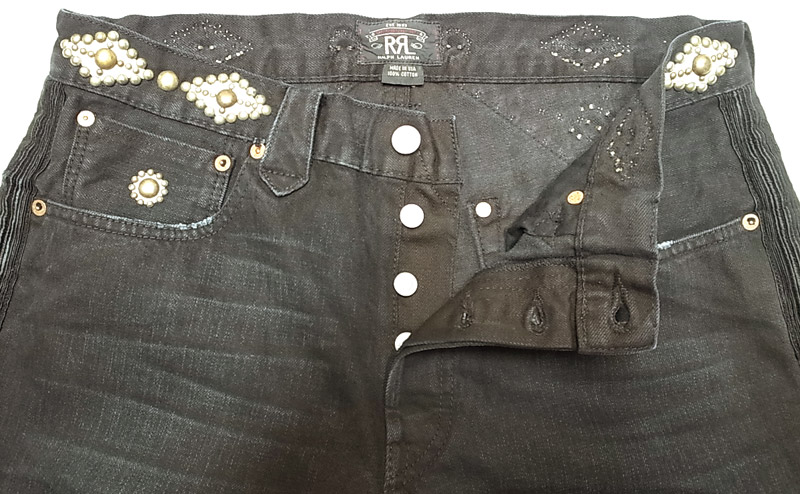 Double RL(RRL) Black Bake Western STATZ Jeans Vintage加工 BlackTie ...