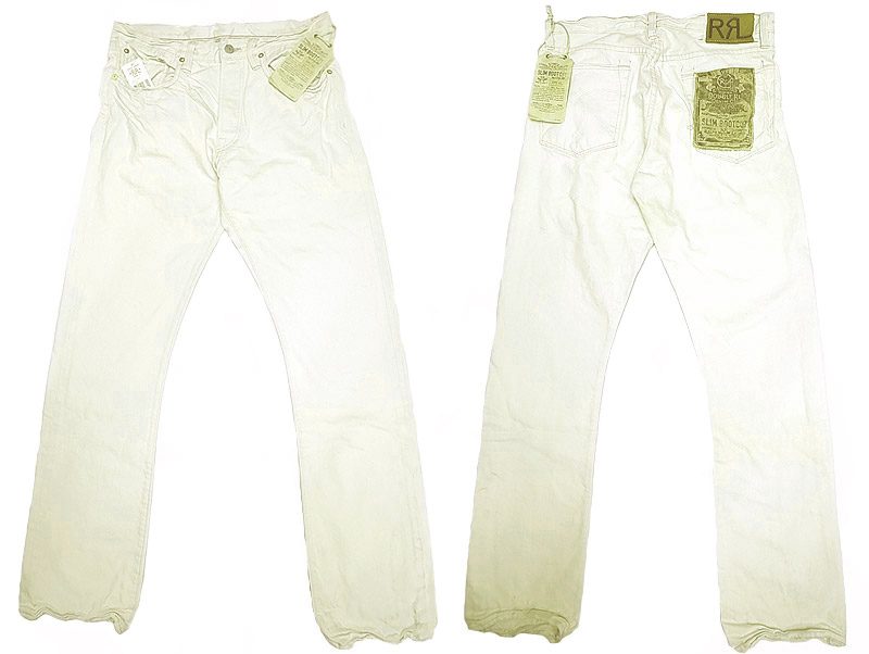 Double RL(RRL) SLIM BOOT CUT White Jeans USA製 (Japan Selvedge
