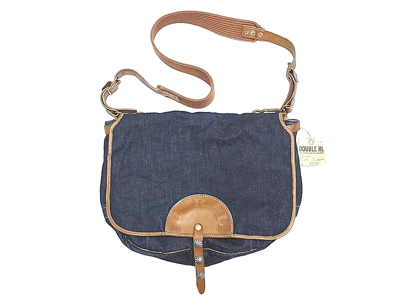 Double RL(RRL) DENIM MAIL Bag ダブルアールエル デニム本革 メール 