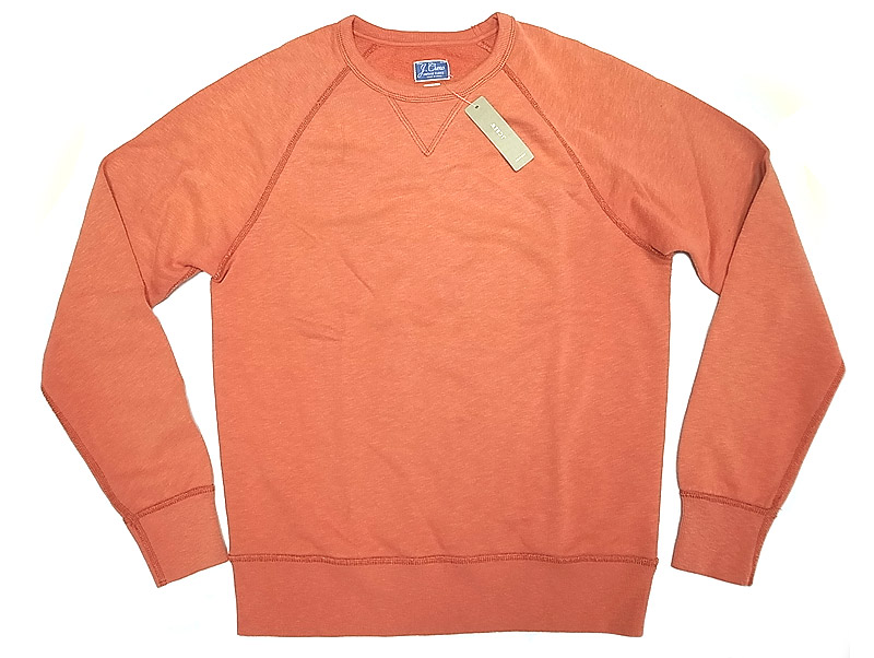 J.CREW Vintage Fleece Red Sun-Faded ジェイ・クルー 前V スウェット