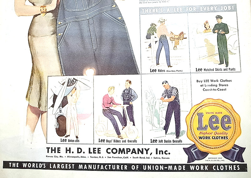 Lee 1947'S model Advertising Sign リー ハウスマーク オーバーオール