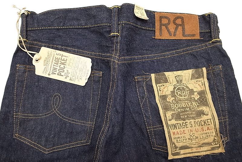 Double RL(RRL) VINTAGE 5 PKT JEANS ONE WASH USA製(US Selvedge