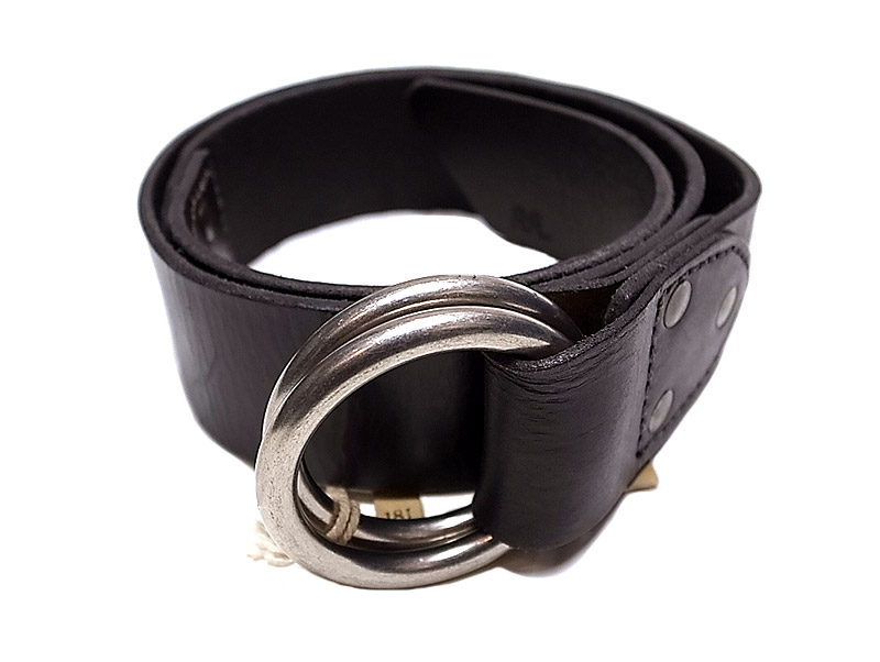 Double RL(RRL) LEATHER RING BELT ダブルアールエル リングベルト 黒 