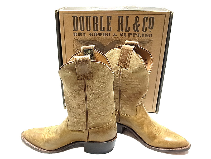 Double RL(RRL) NEW PLAINVIE TAN SUEDE BOOTS USA製 ダブルアールエル 