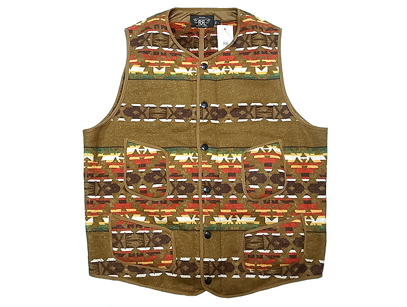 Double RL(RRL)Native American Fake Mouton Vest フェイク・ムートン 