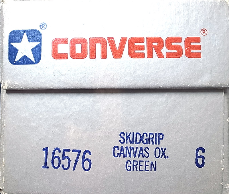 Deadstock 1980'S(Late) CONVERSE SKIDGRIP CANVAS OX 緑 USA製 銀箱 ...