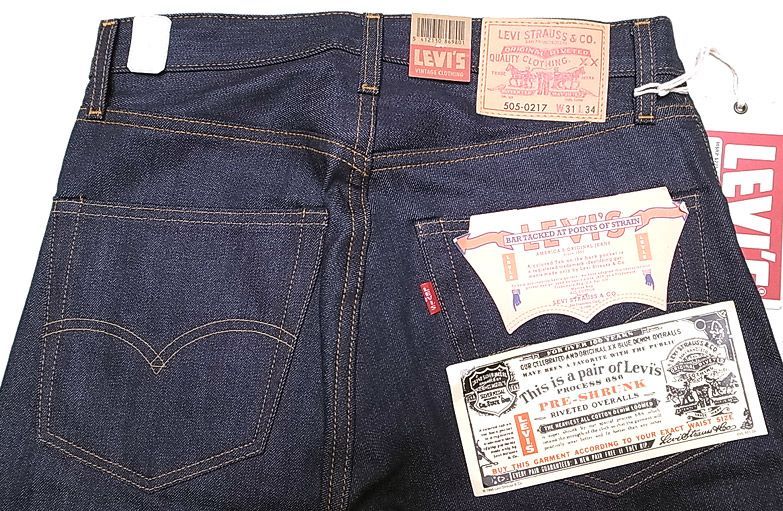 levis lvc ビッグE 505 0217 1967 w34 リジット