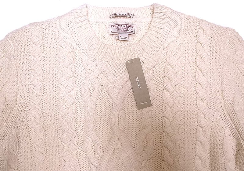 WALLACE & BARNES by J.Crew Shetland Fisherman's Cable Sweater