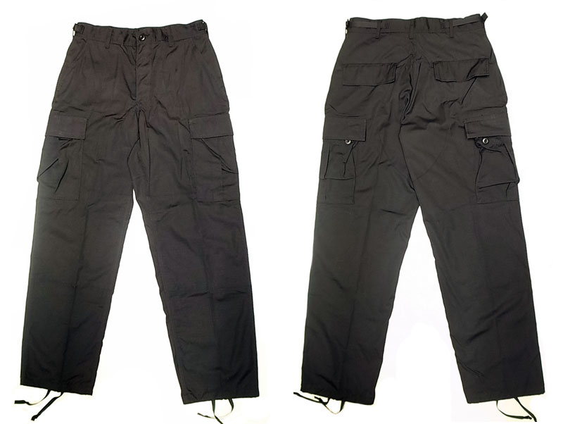 Deadstock 1997'S US.Military BLACK 357 BDU Trousers Rip-Stop 6pkt