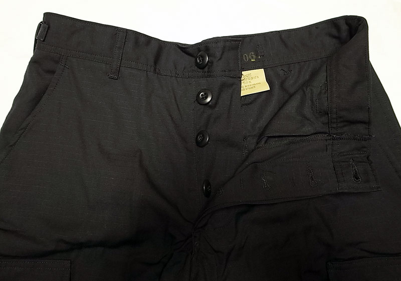 Deadstock 1997'S US.Military BLACK 357 BDU Trousers Rip-Stop 6pkt