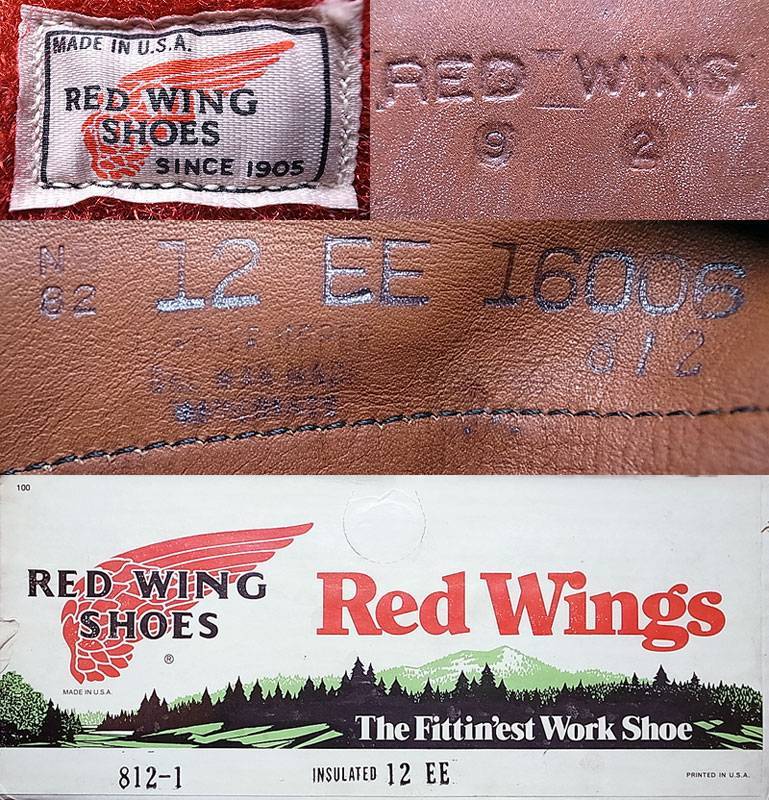 Deadstock 1982'S RED WING 812-1 INSULATED デッドストック レッド ...