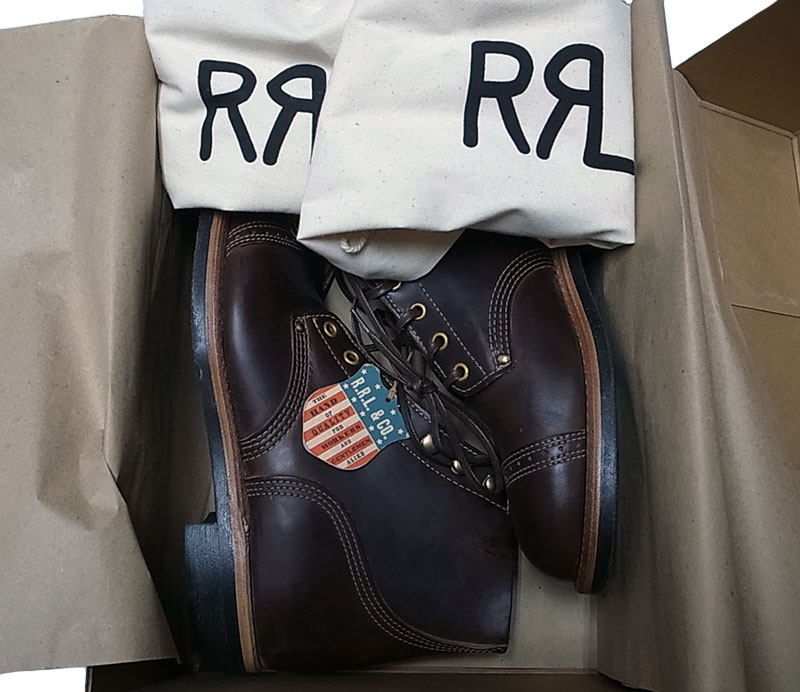 Double RL(RRL) WYTHE BOOTS 茶 USA製 ダブルアールエル ワークブーツ