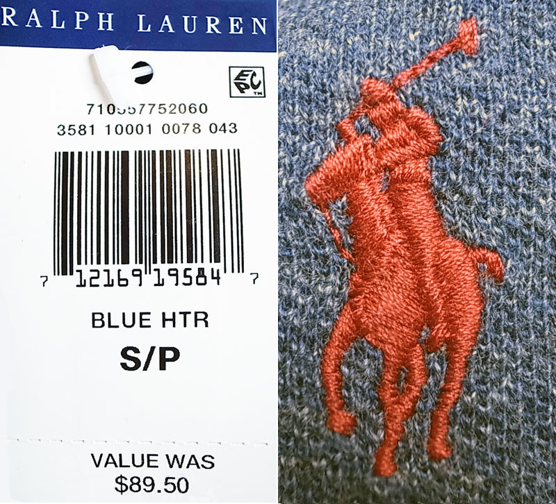 POLO RALPH LAUREN BLUE HTR Polo Shirts custom fit 青杢 ポロシャツ 