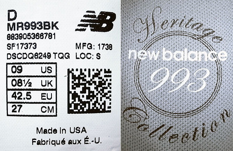 New Balance MR993BK Made in USA ニューバランス MR993BK 黒 アメリカ ...