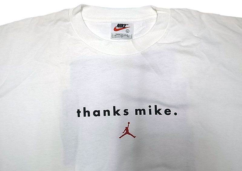 Deadstock 1990'S NIKEThanks MikeTee Made in USA ナイキ ジョーダンTシャツ - Luby's  （ルビーズ）