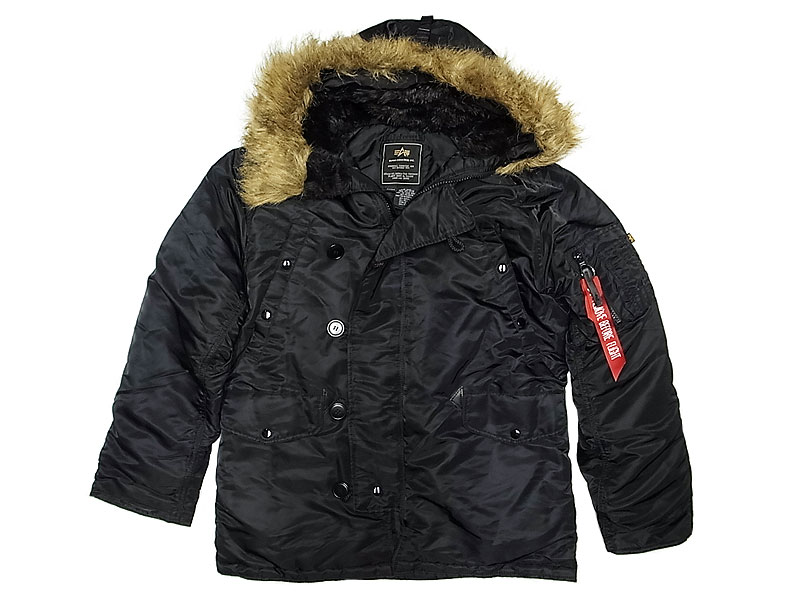 ALPHA INDUSTRIES INC Type N-3B(N) Black アルファ N-3B 黒 フライト