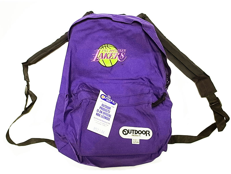 OUTDOOR PRODUCTS LA LAKERS Back Pack NOS デッドストック アメリカ製 ...