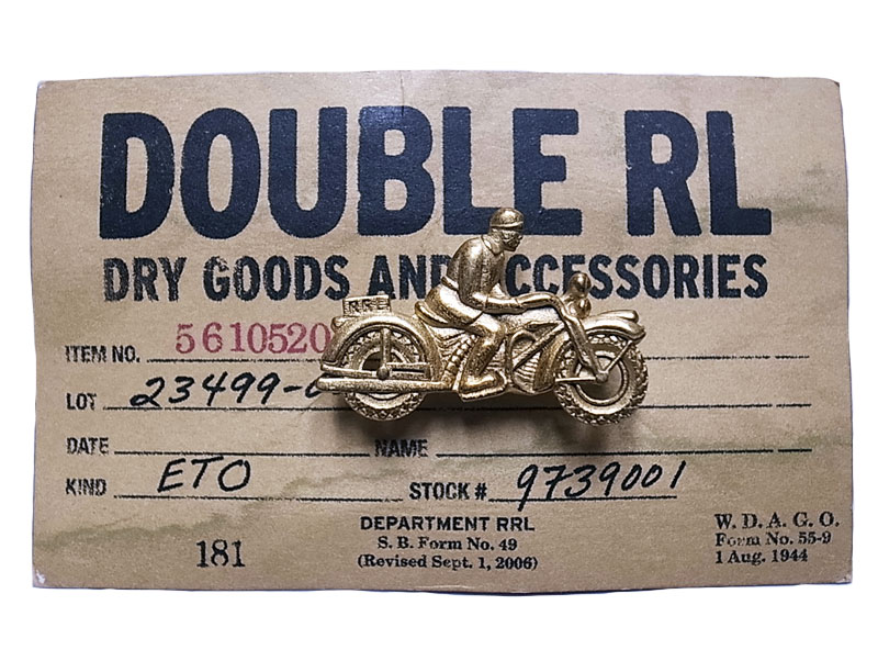 Double RL(RRL) Brass Pins #4 RRL MOTO ダブルアールエル ピンバッジ 
