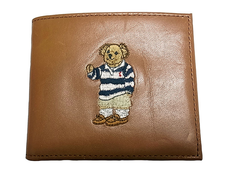 POLO RALPH LAUREN BEAR LEATHER WALLET ポロ・ベアー本革二折財布 