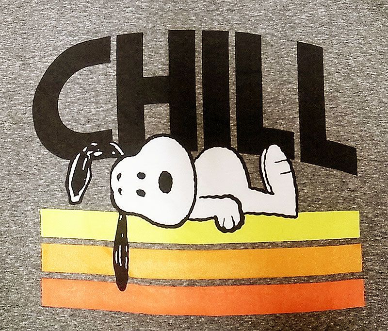 Peanuts Snoopy Chill 杢グレー ピーナッツ スヌーピーtee ハイチ製 Luby S ルビーズ