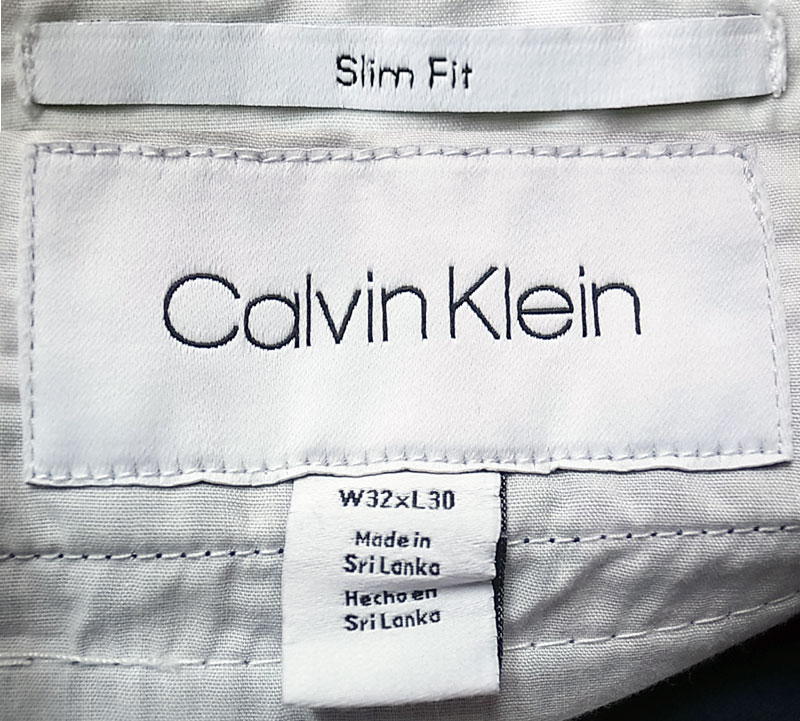 Calvin Klein Slim Fit Uniform Trousers カルバンクライン ライン入り 