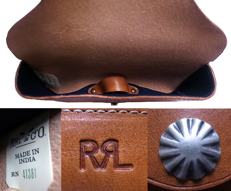 Double RL(RRL) Leather Glasses Case ダブルアールエル 本革眼鏡