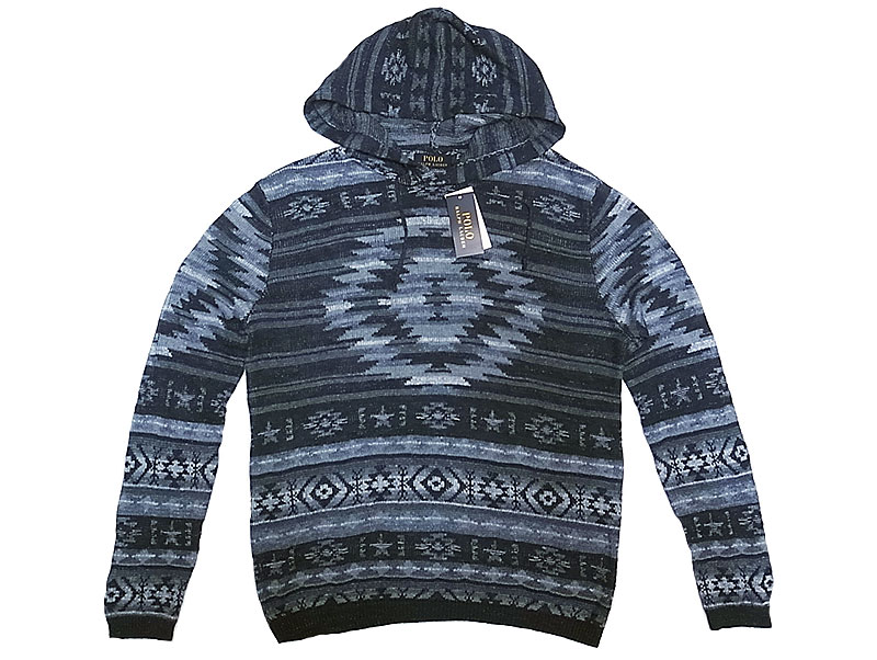 POLO Ralph Lauren Native Pattern Knit Hoodie ネイティブ柄 ニット 