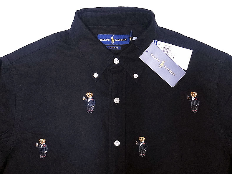 Ralph Lauren POLO BEAR Chamois B.D. Shirts ポロベア 刺繍総柄 B.D. 