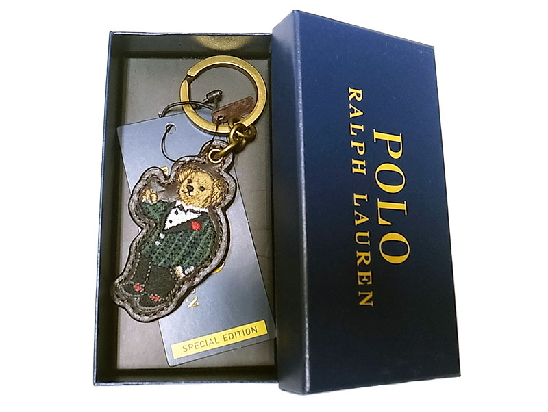 POLO RALPH LAUREN BEAR LEATHER KEY RING ポロ・ベア キーホルダー 