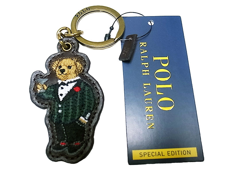 POLO RALPH LAUREN BEAR LEATHER KEY RING ポロ・ベア キーホルダー