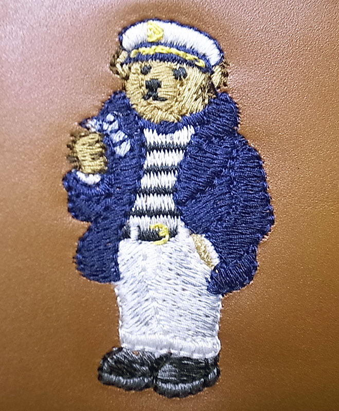 POLO BEAR LEATHER WALLET ポロ・ベアー 本革二折財布 Sailor TAN