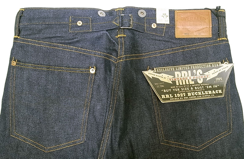 RRL LIMITTED Vintage 5Pocket 1927 Buckle Back Jeans USA製（Japan