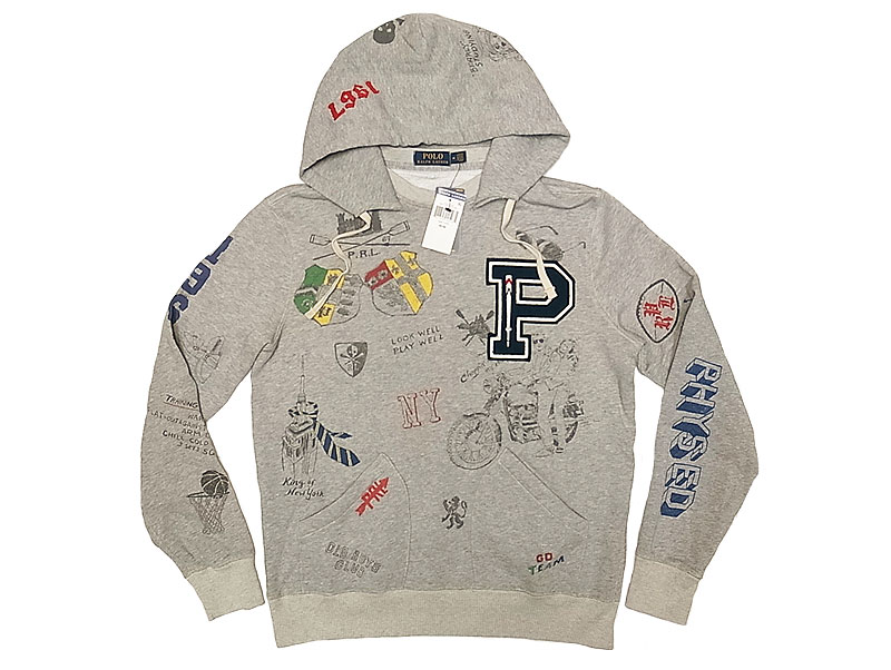 POLO RALPH LAUREN Hoodie ポロラルフ レタード・ステンシル 後付け