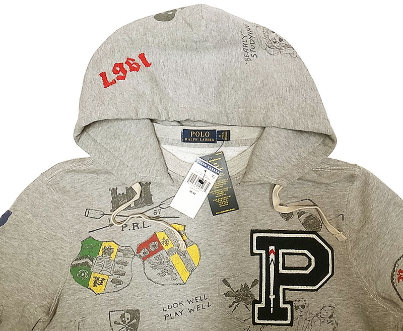 POLO RALPH LAUREN Hoodie ポロラルフ レタード・ステンシル 後付け 