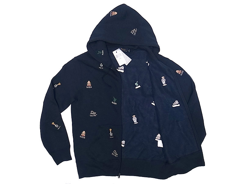 POLO BEAR RALPH LAUREN ZIP Hoodie ポロベア マルチ刺繍 パーカー ...