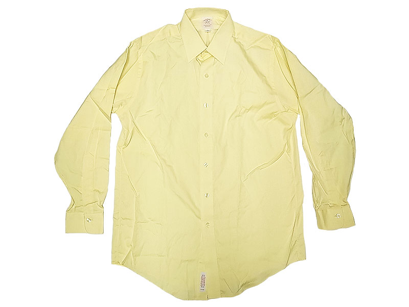 Deadstock 2000'S BROOKS BROTHERS Broad Dress Shirts アメリカ製 黄 
